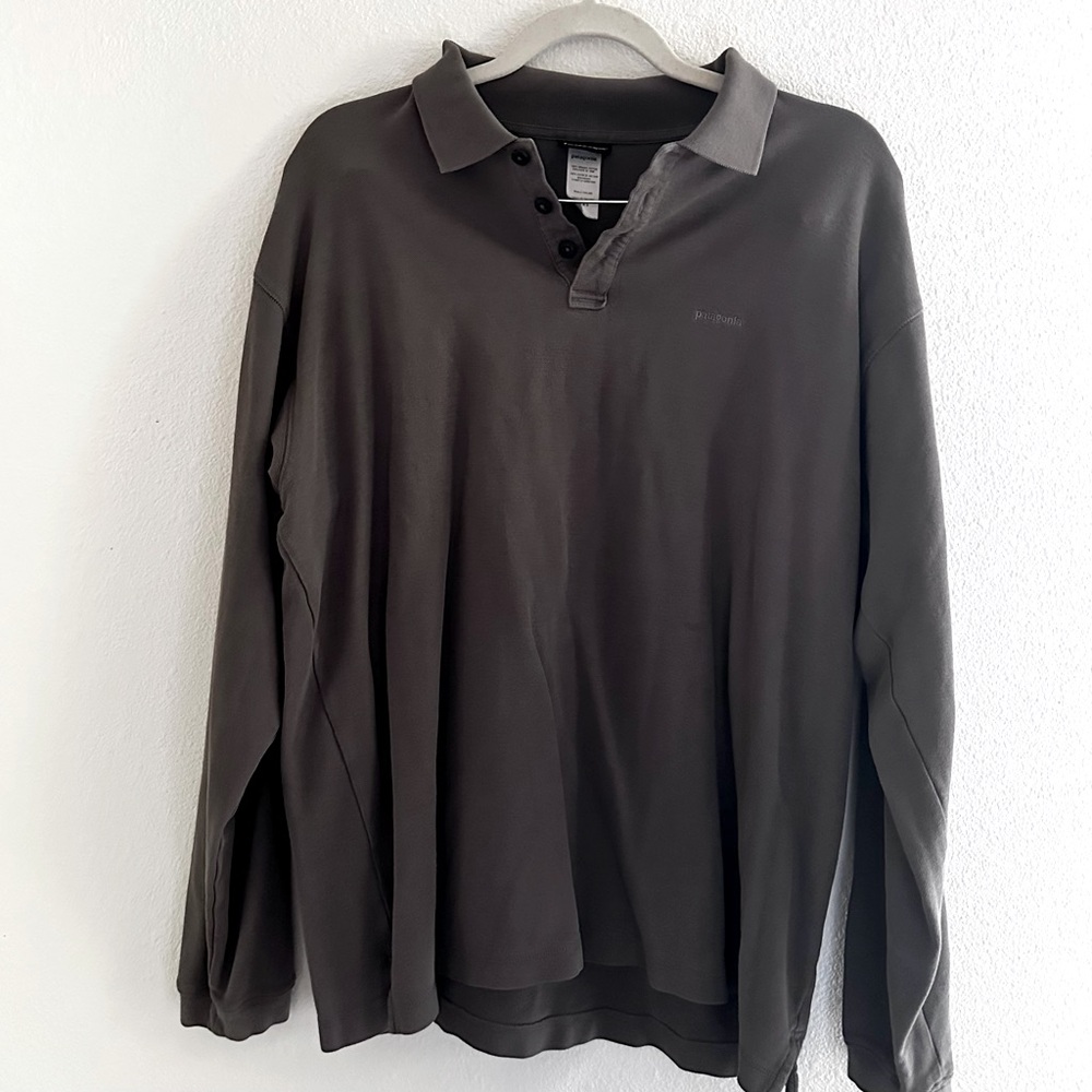 Patagonia Men’s Polo Shirt / Grey / Large / Organic Cotton